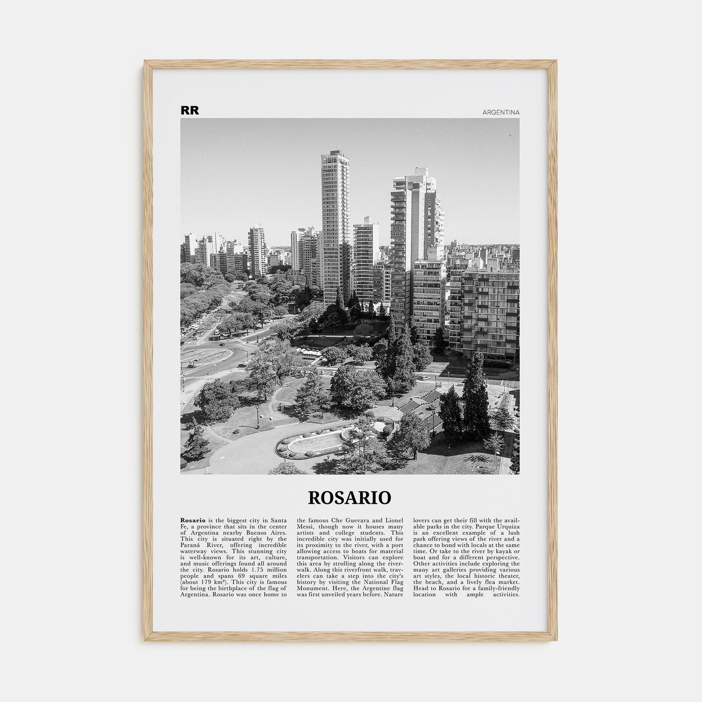 Rosario Travel B&W No 1 Poster