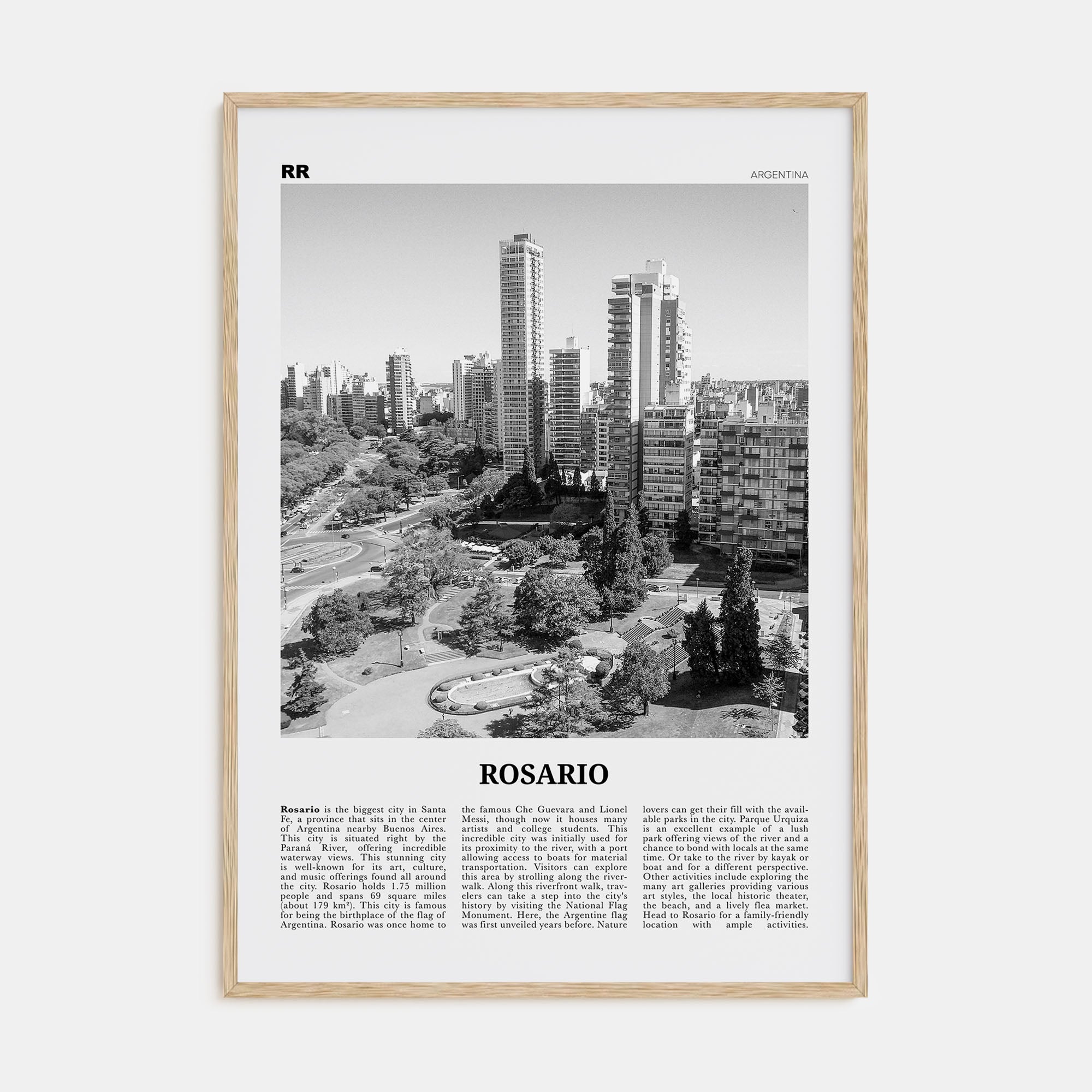 Rosario Travel B&W No 1 Poster