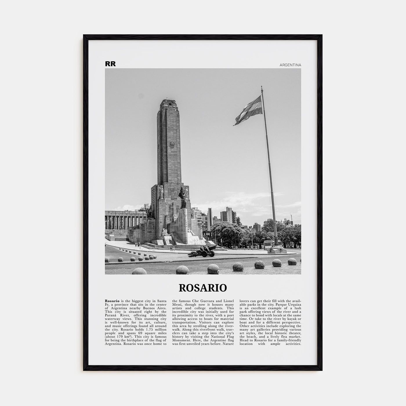 Rosario Travel B&W No 2 Poster