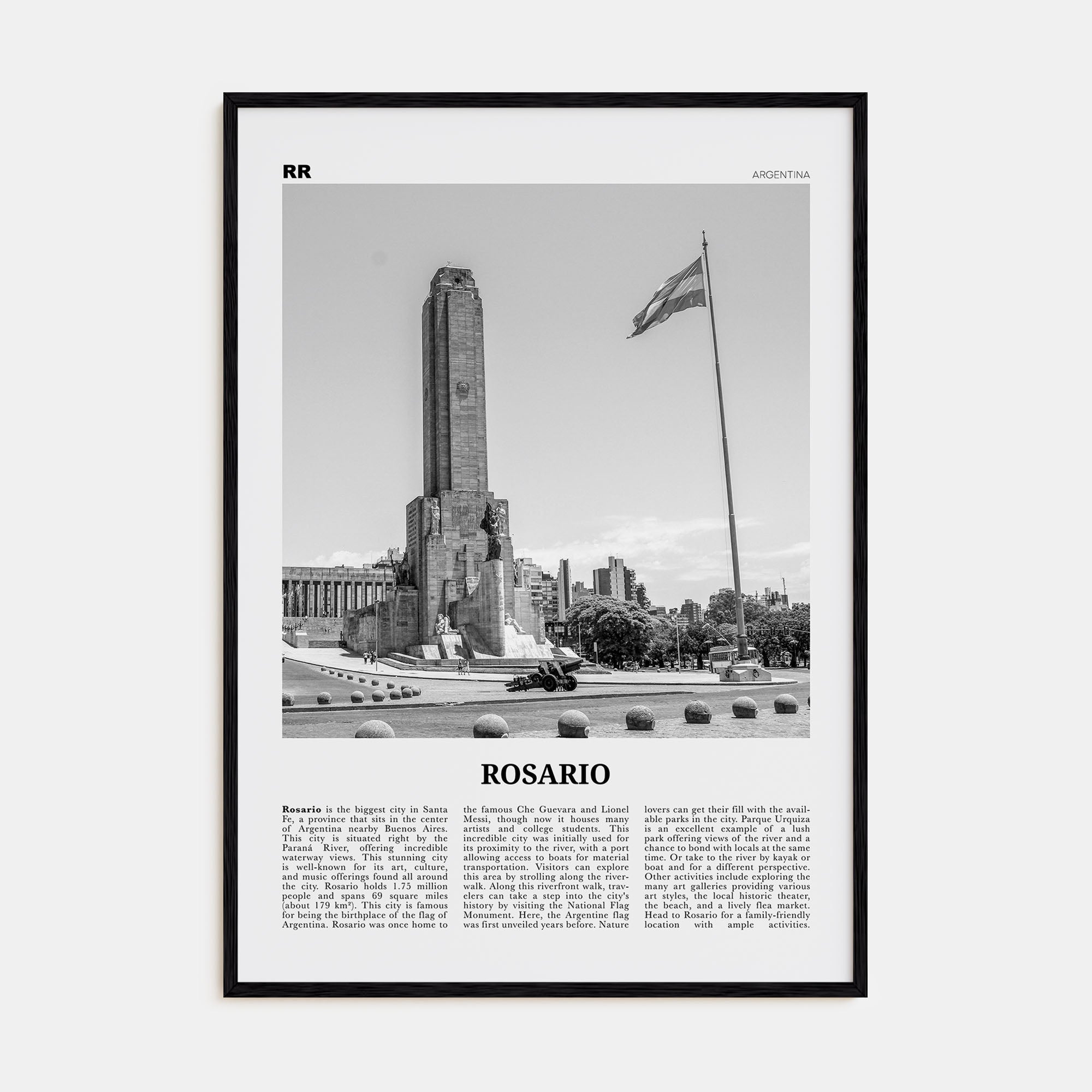 Rosario Travel B&W No 2 Poster