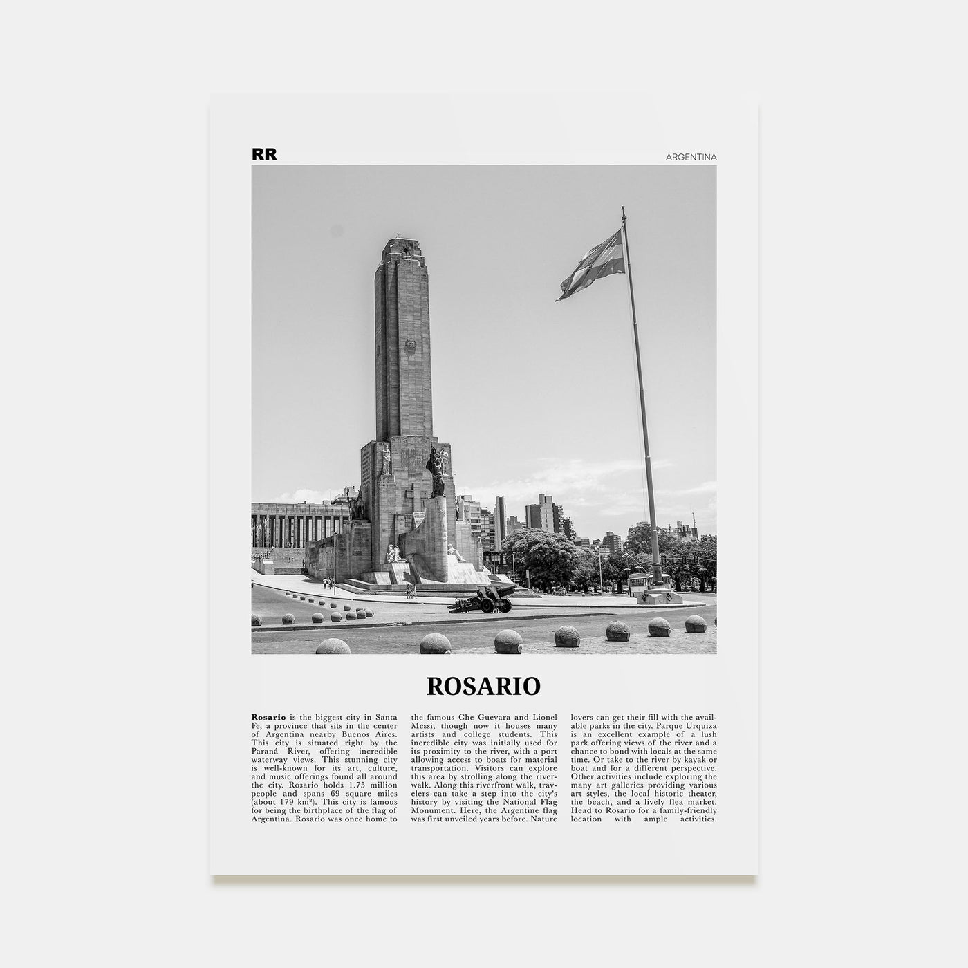 Rosario Travel B&W No 2 Poster