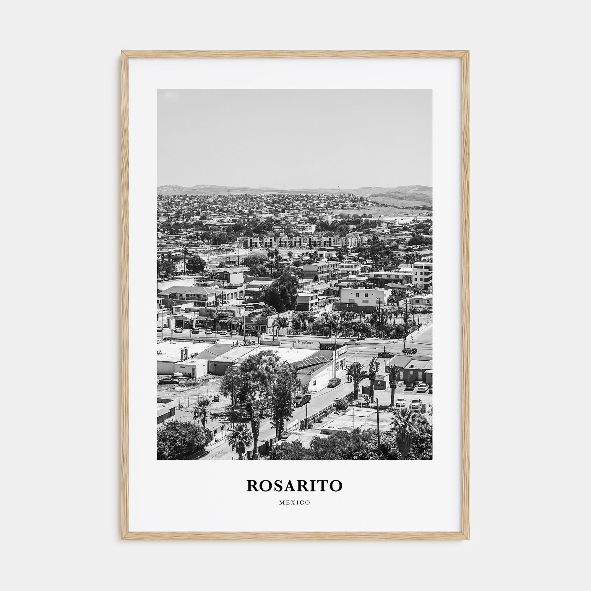 Rosarito Portrait B&W Poster