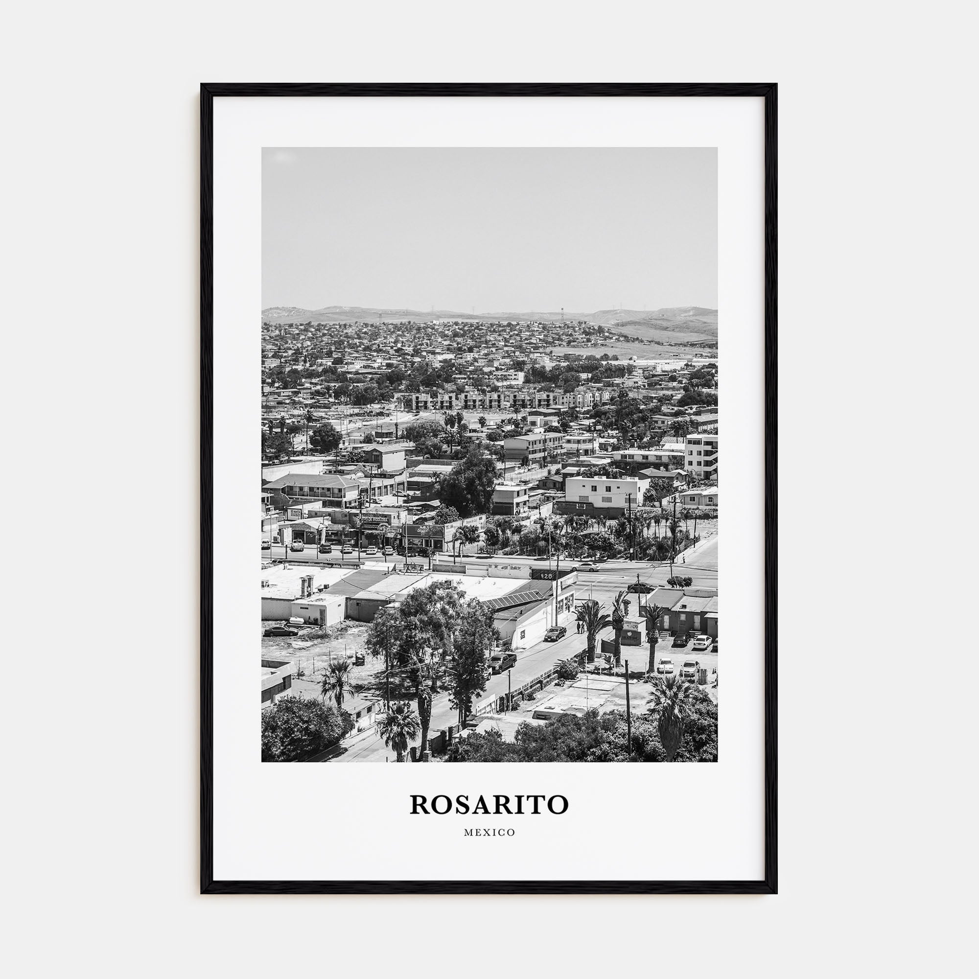 Rosarito Portrait B&W Poster
