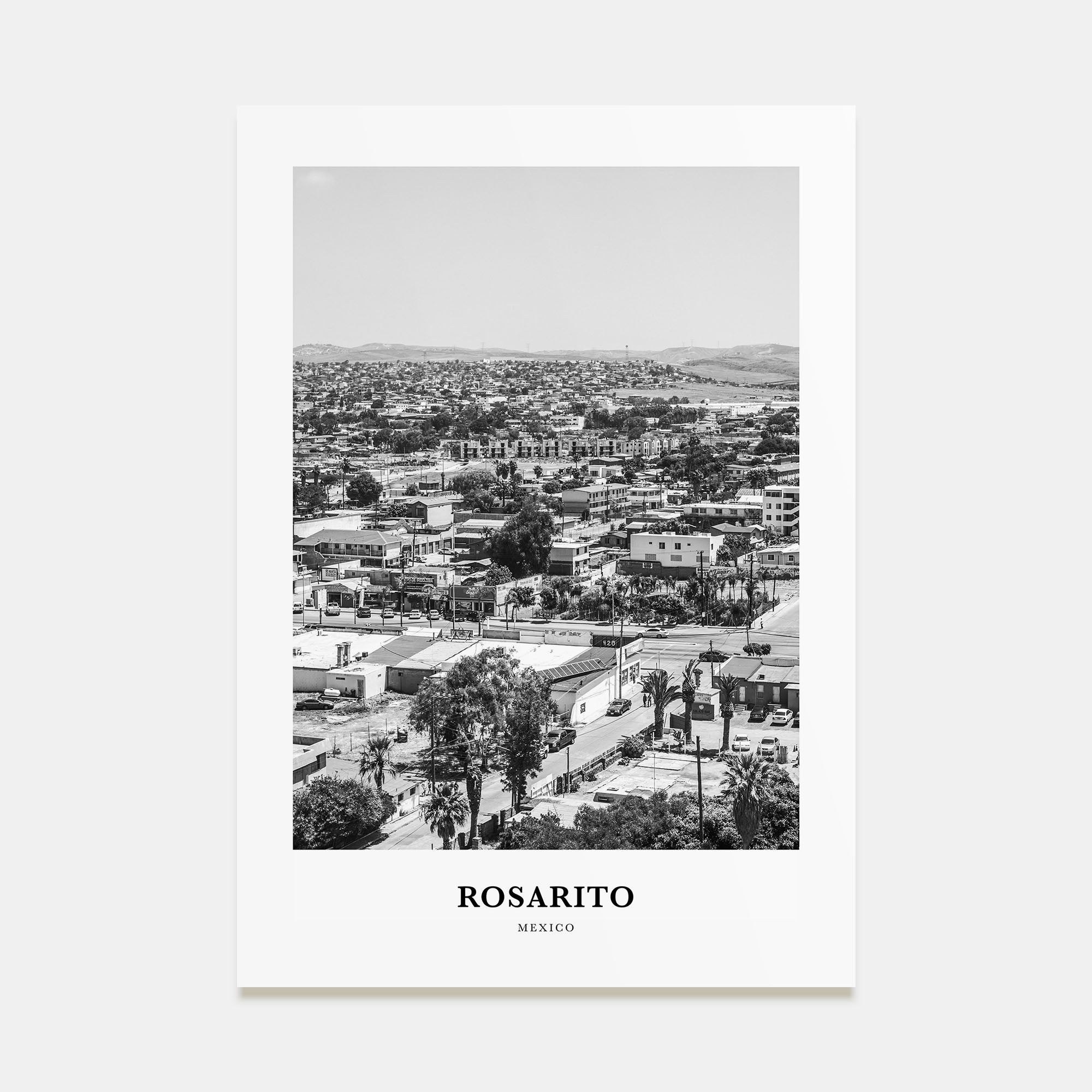 Rosarito Portrait B&W Poster