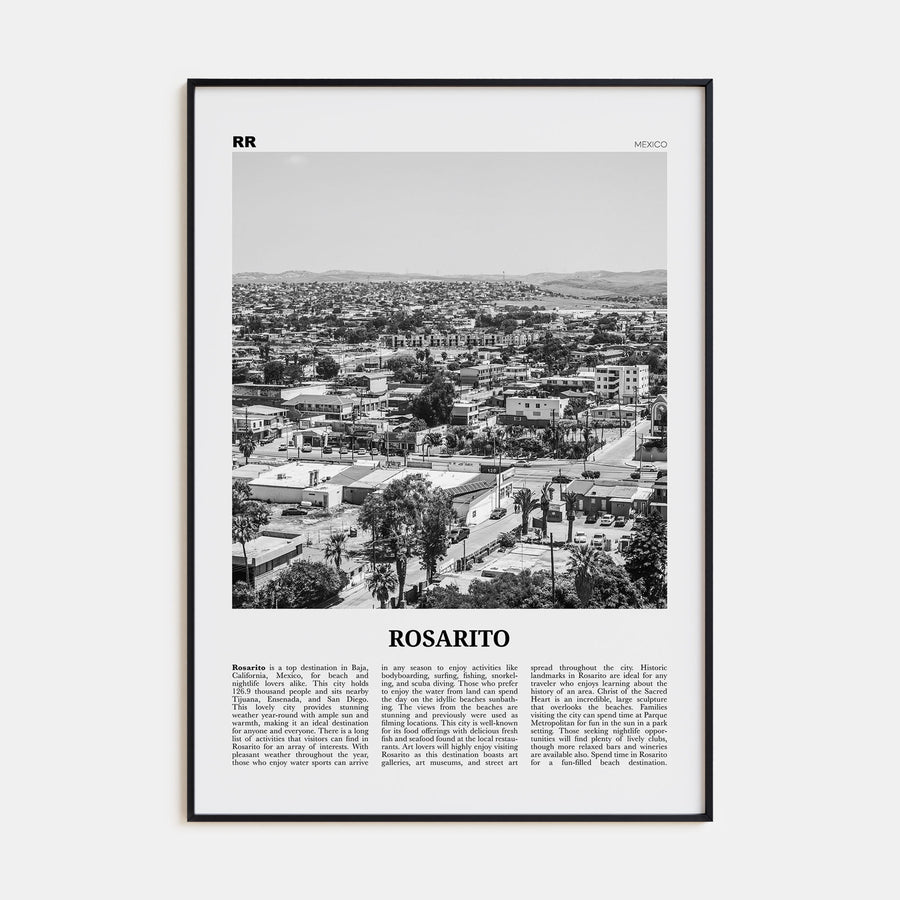 Rosarito Travel B&W Poster