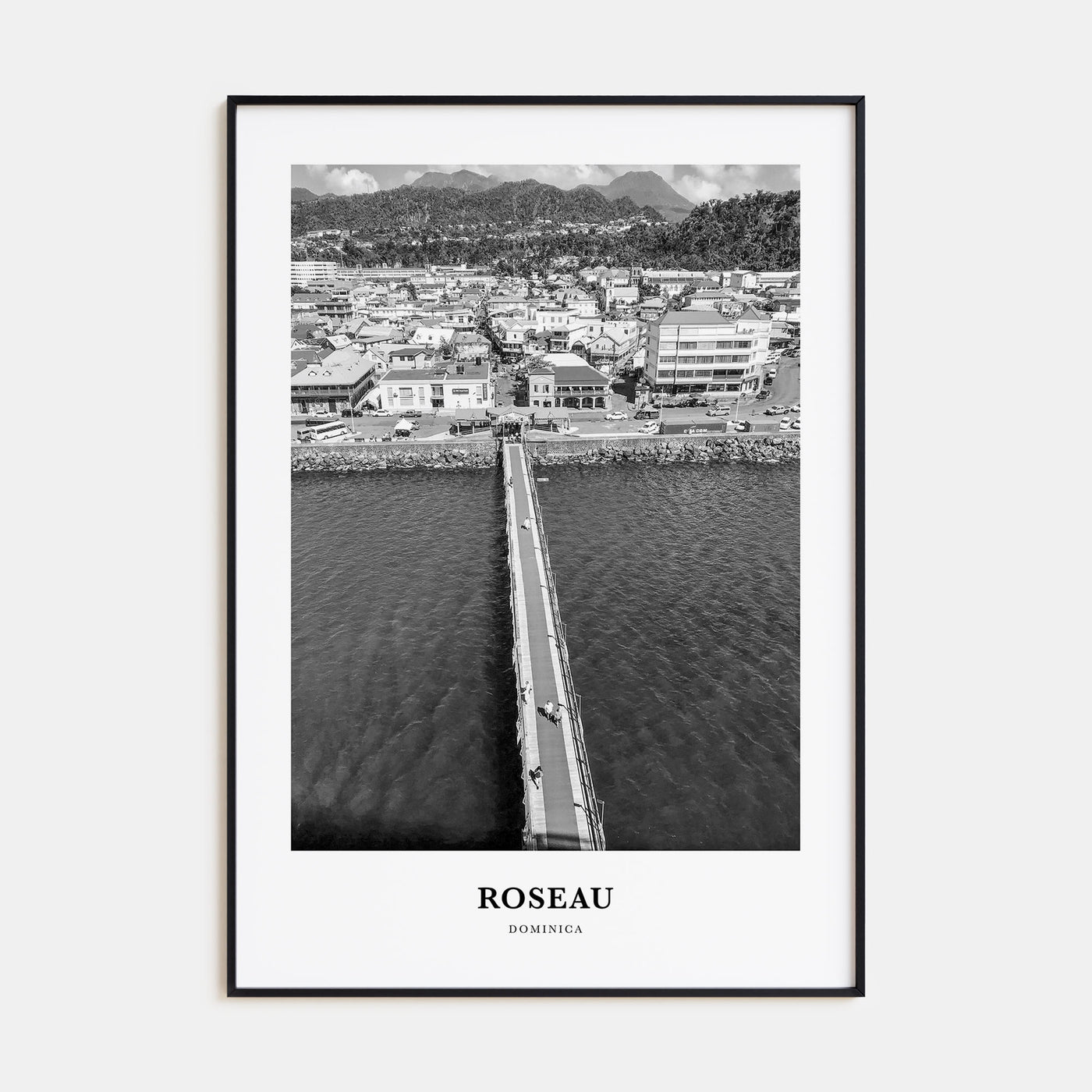 Roseau Portrait B&W Poster