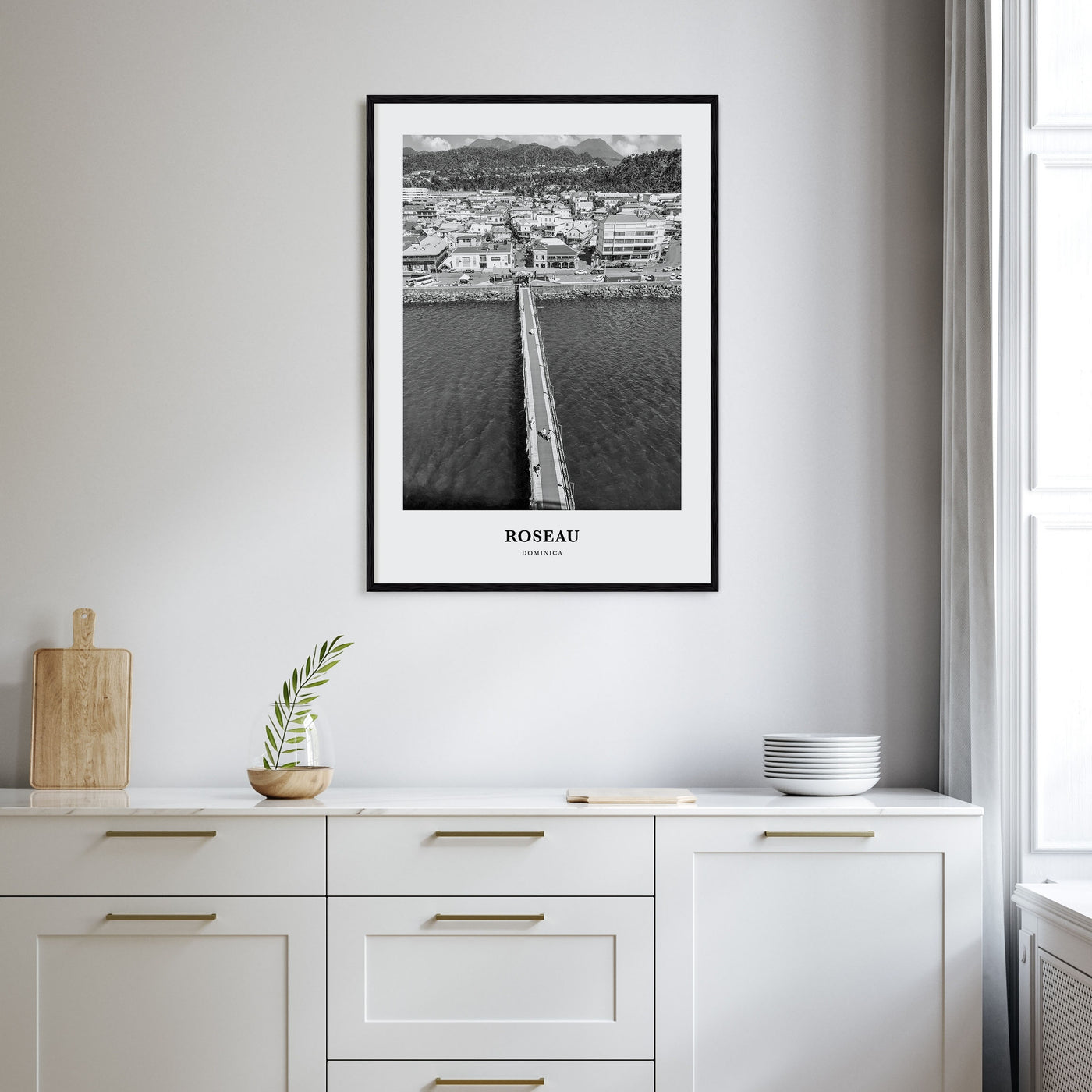 Roseau Portrait B&W Poster