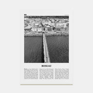 Roseau Travel B&W Poster