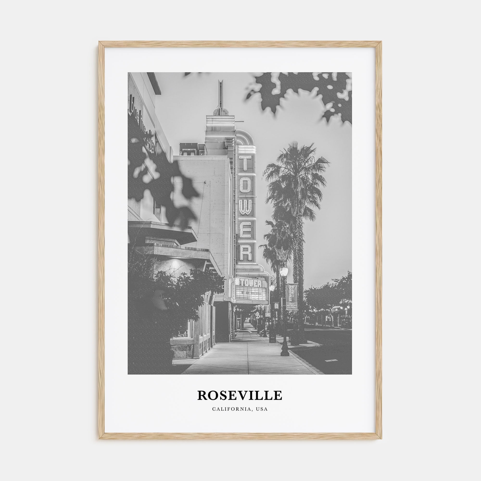 Roseville Portrait B&W Poster