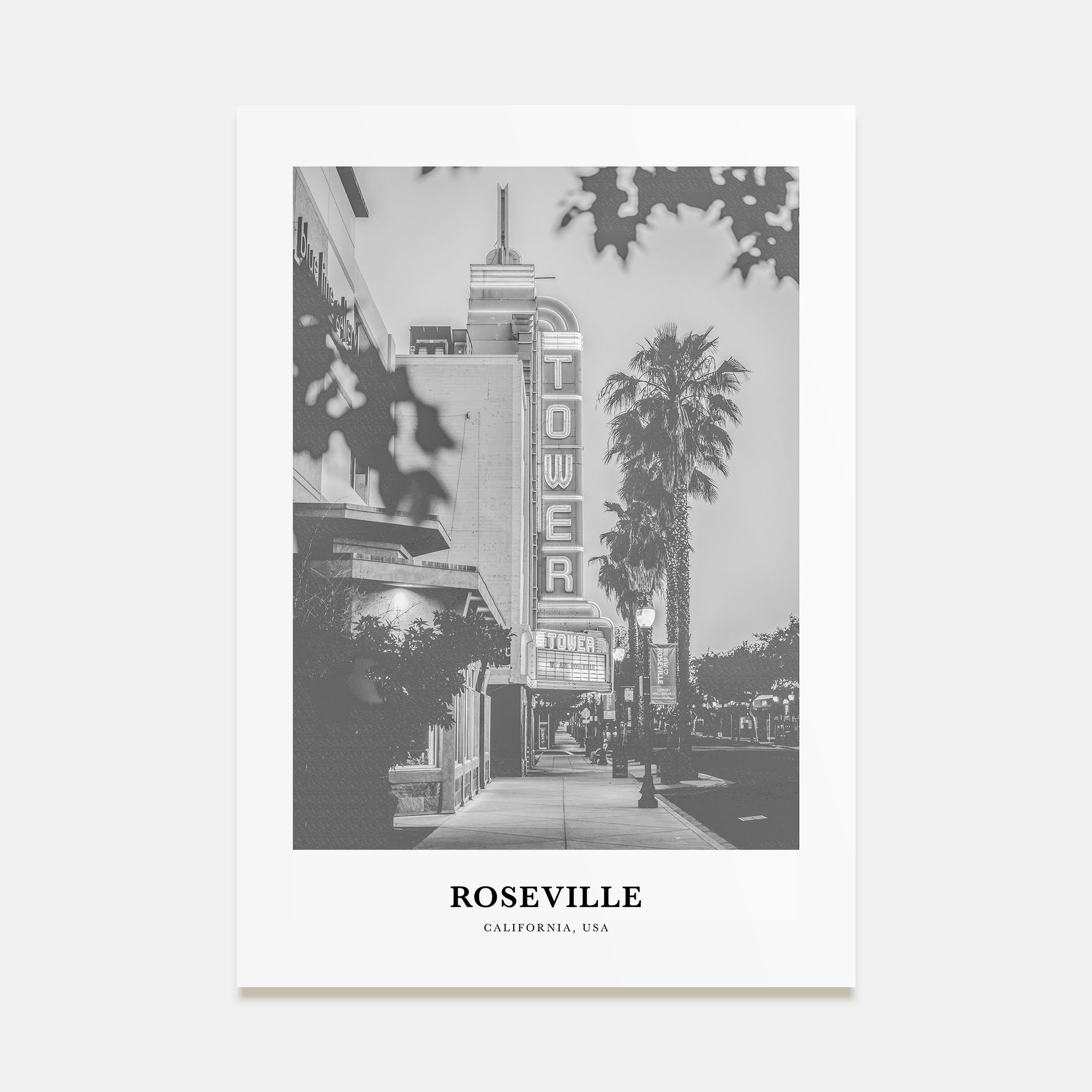 Roseville Portrait B&W Poster