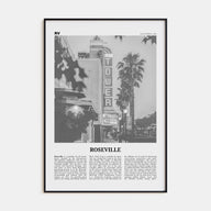 Roseville Travel B&W Poster