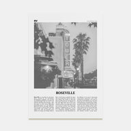 Roseville Travel B&W Poster