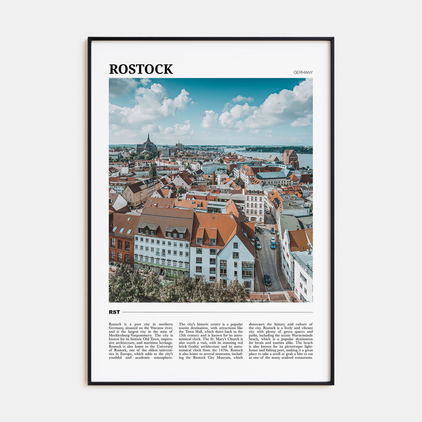 Rostock Travel Color Poster