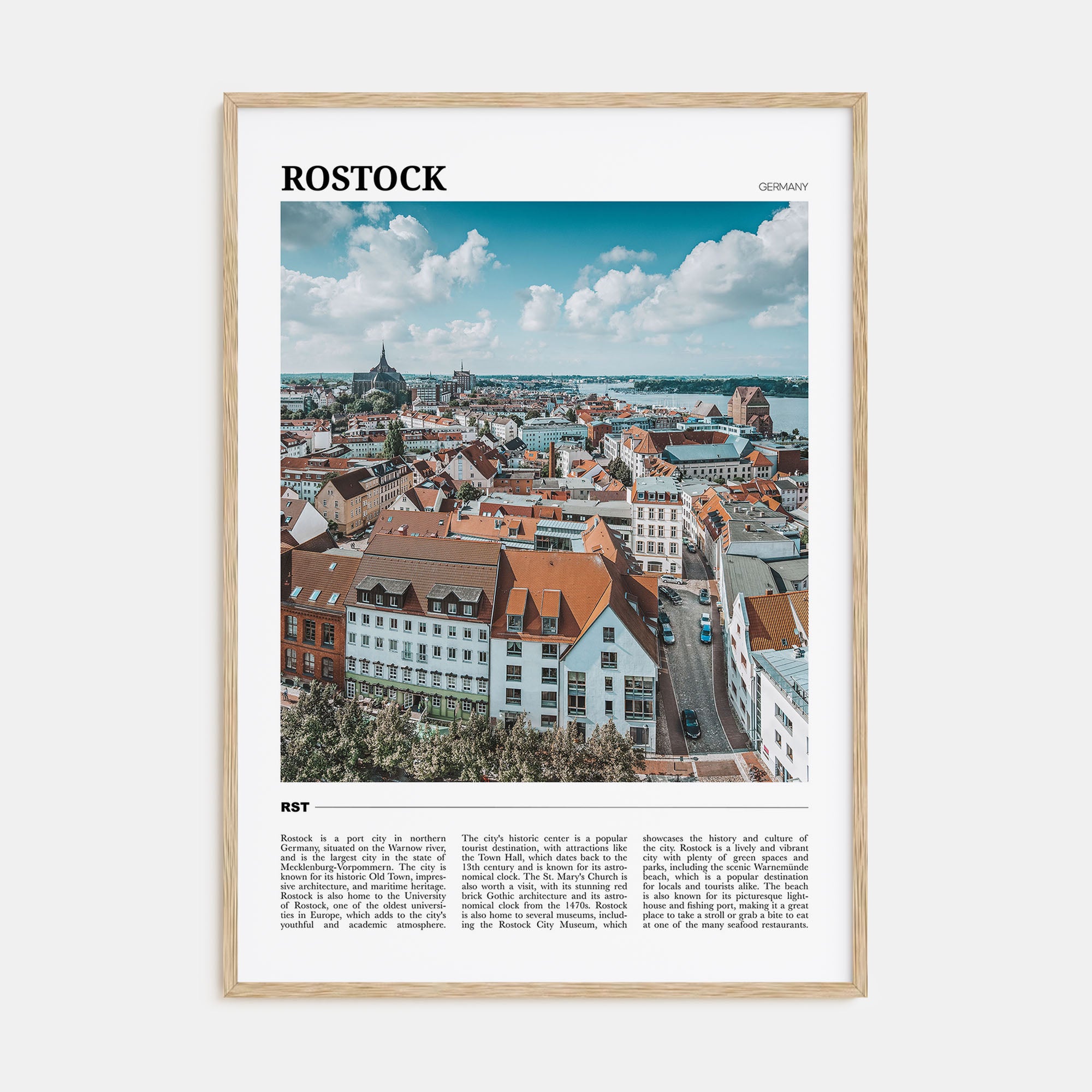 Rostock Travel Color Poster