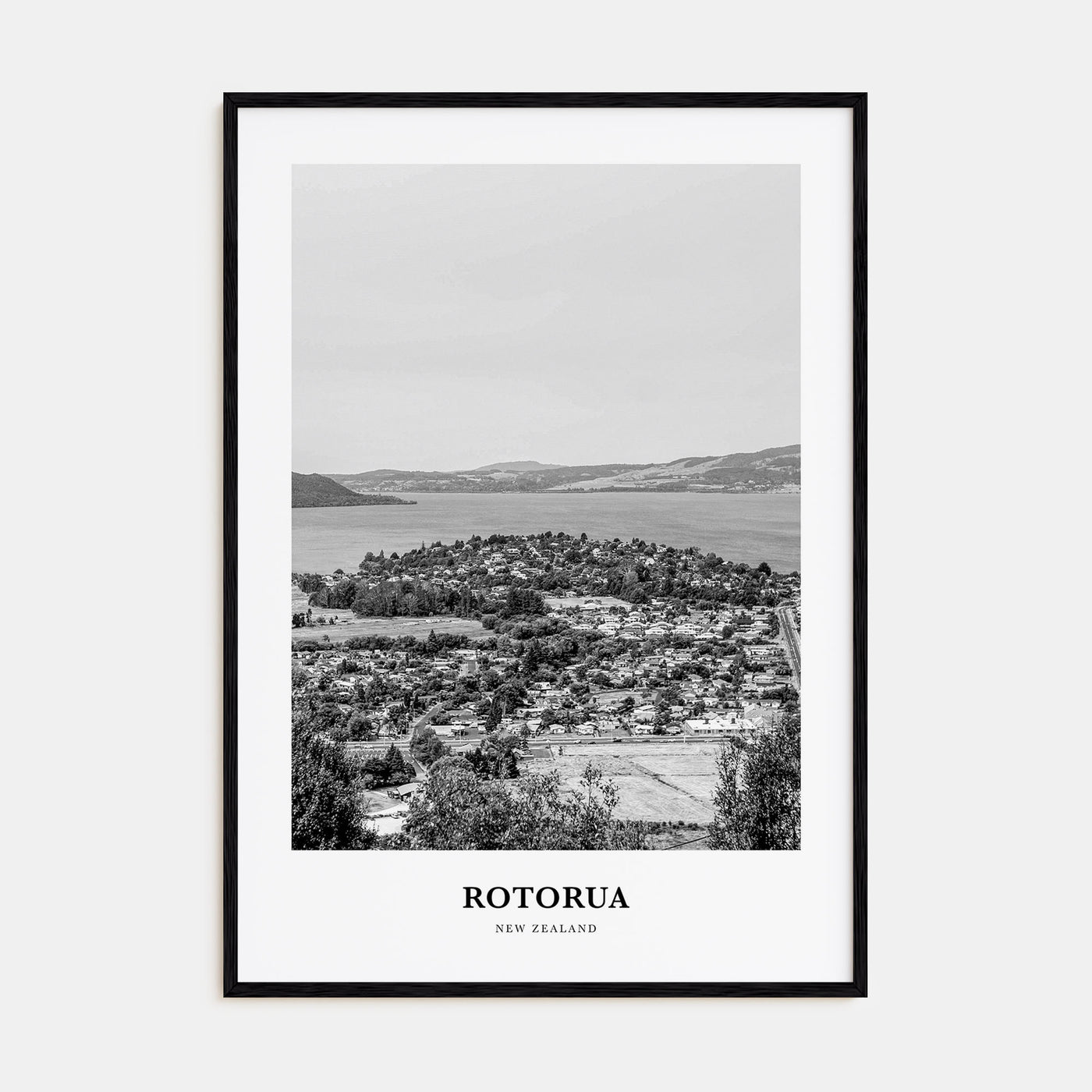 Rotorua Portrait B&W Poster