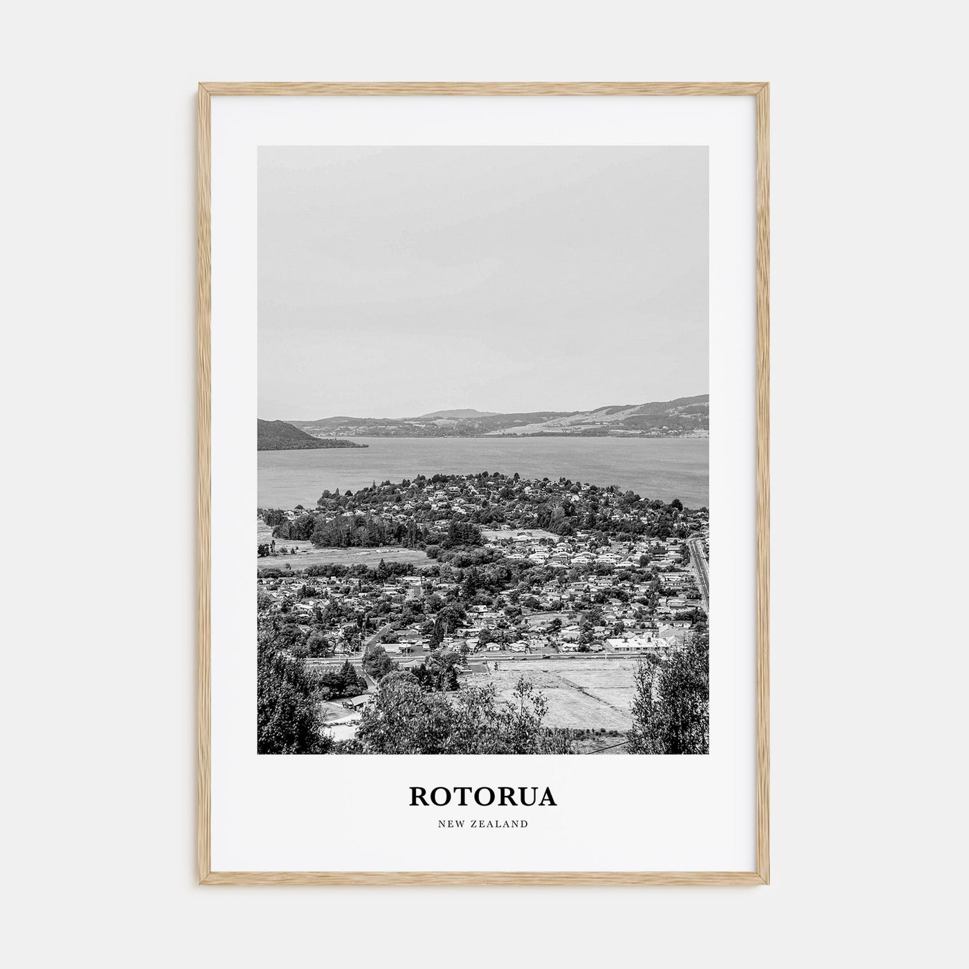 Rotorua Portrait B&W Poster