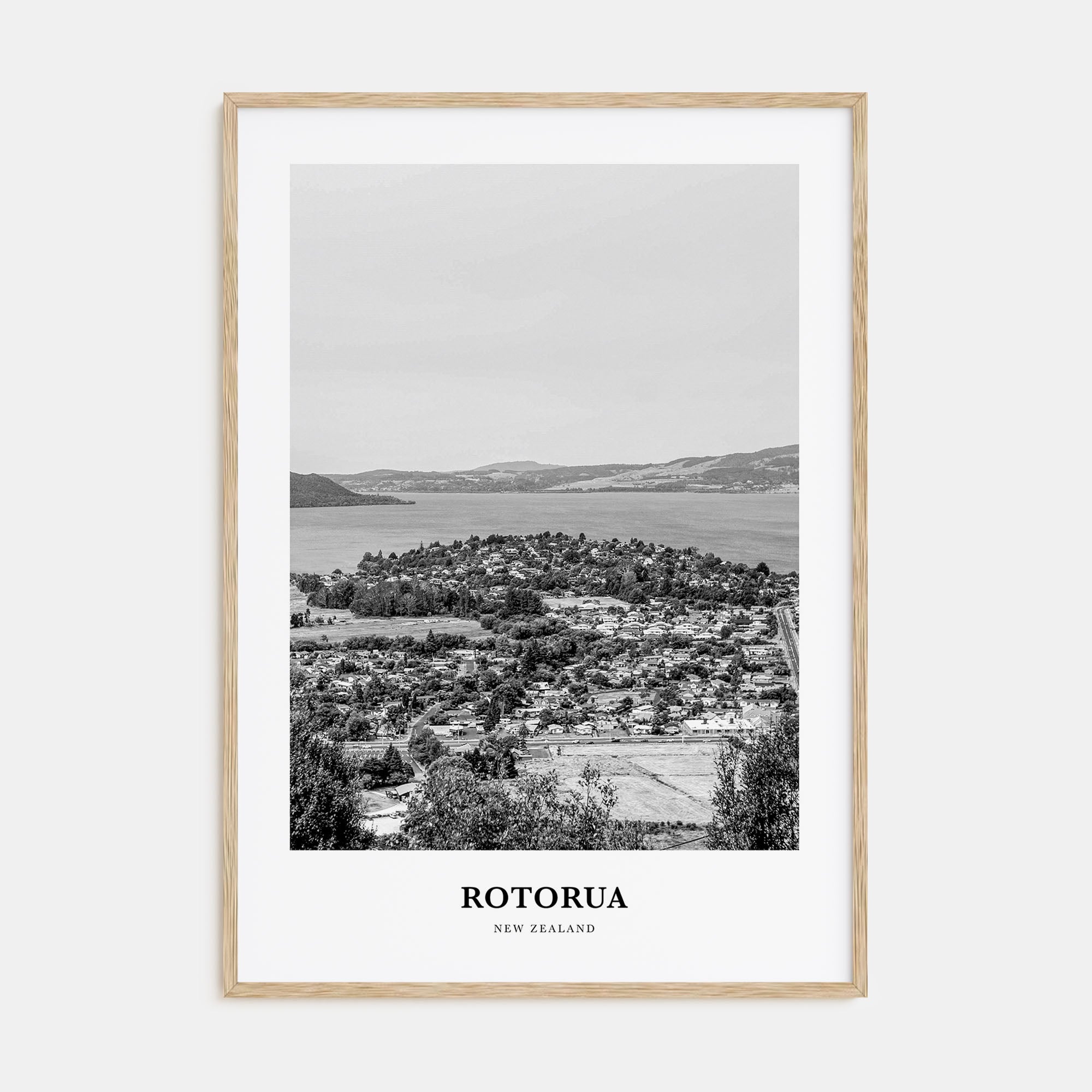 Rotorua Portrait B&W Poster