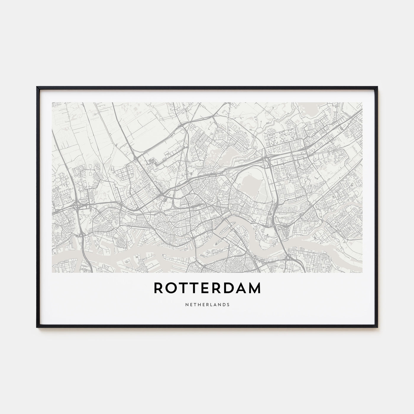 Rotterdam Map Landscape Poster