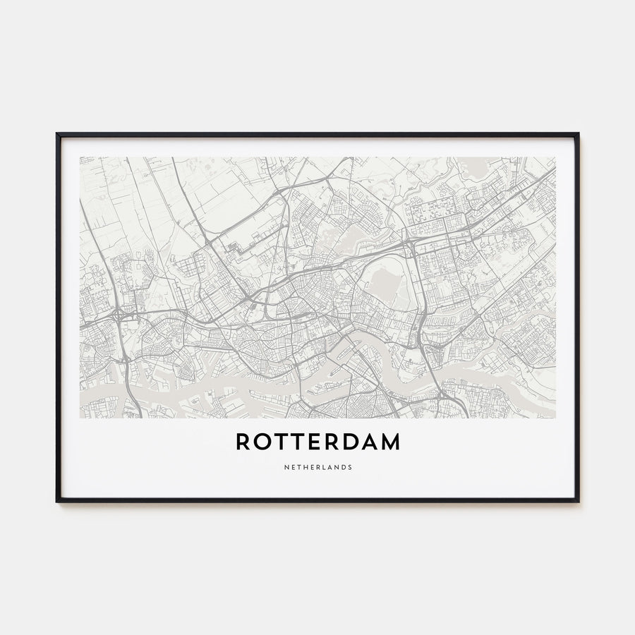 Rotterdam Map Landscape Poster