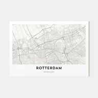 Rotterdam Map Landscape Poster