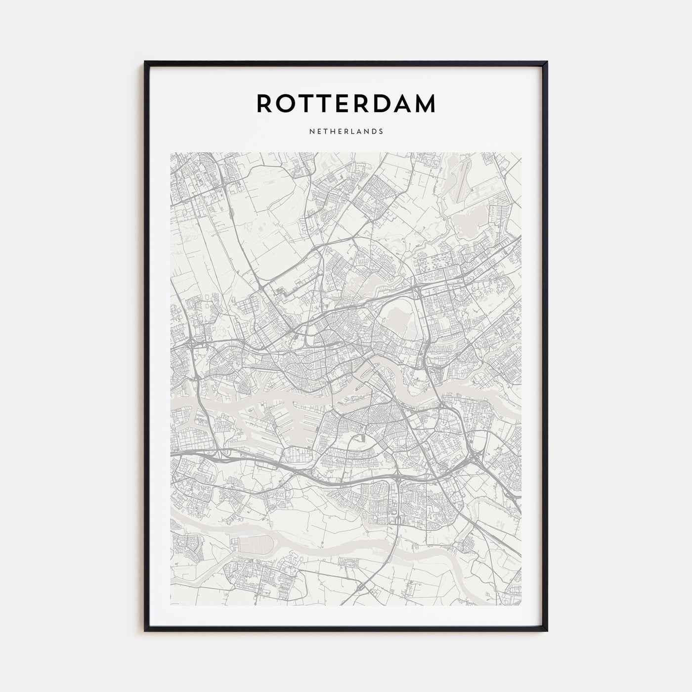 Rotterdam Map Portrait Poster