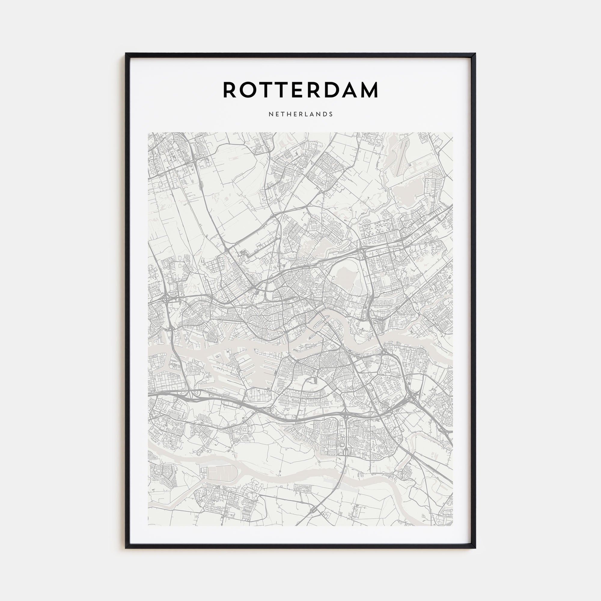Rotterdam Map Portrait Poster
