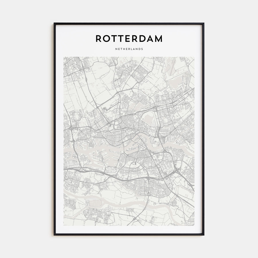 Rotterdam Map Portrait Poster