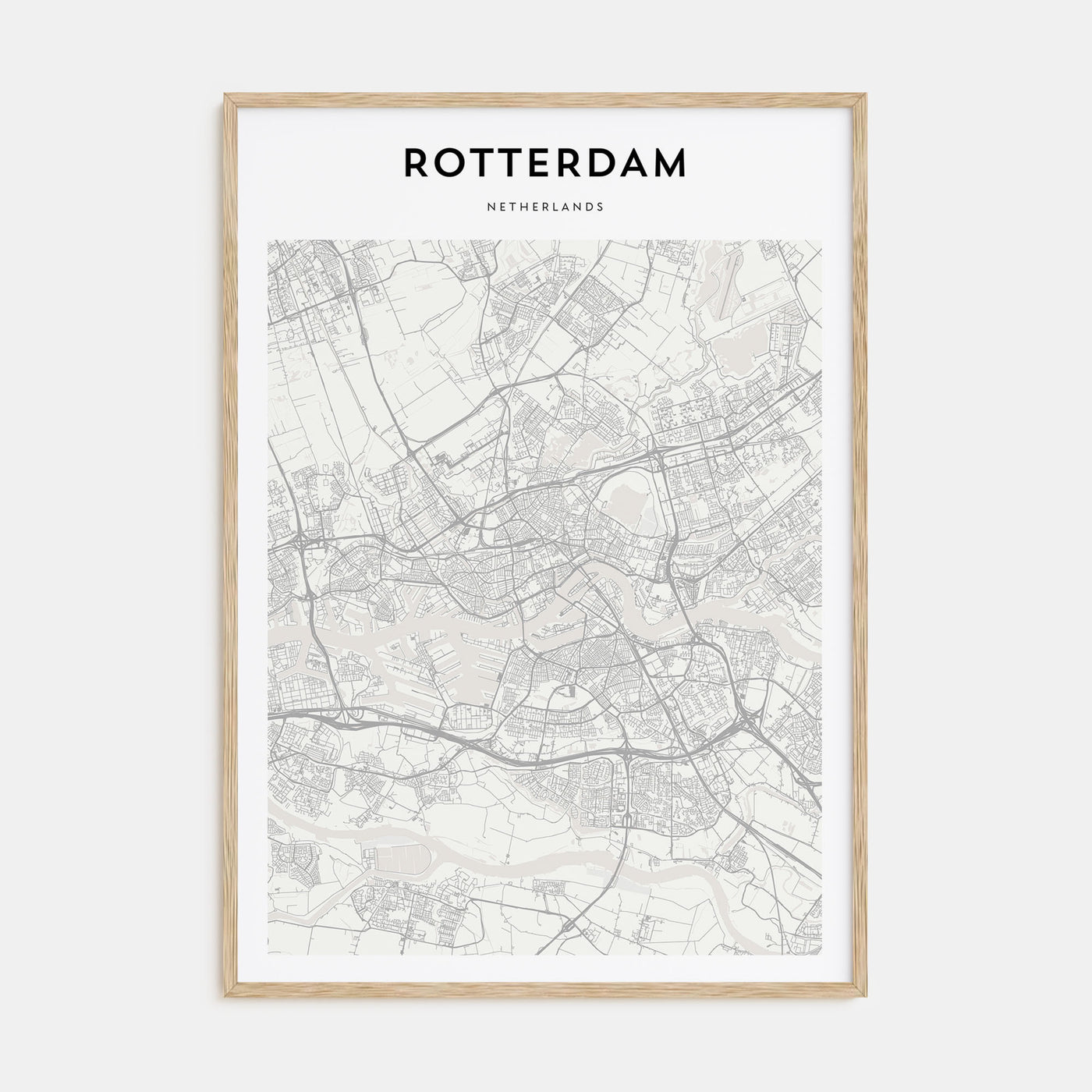 Rotterdam Map Portrait Poster