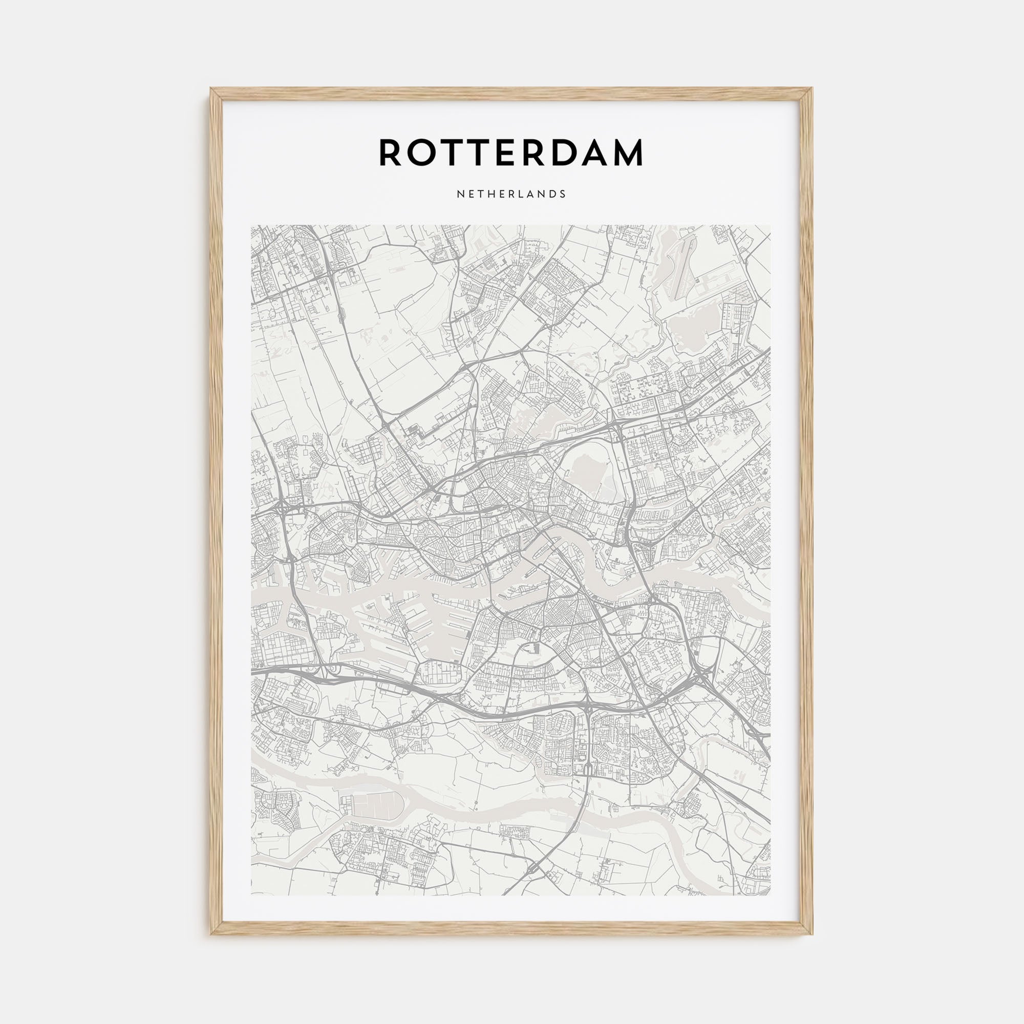 Rotterdam Map Portrait Poster