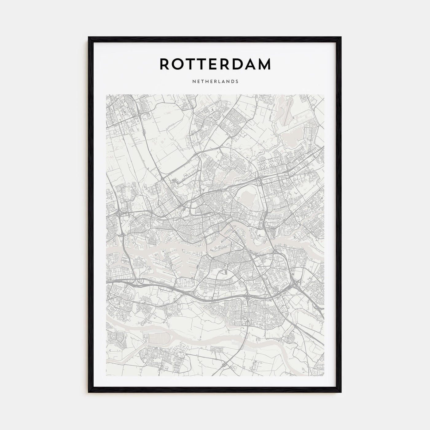 Rotterdam Map Portrait Poster