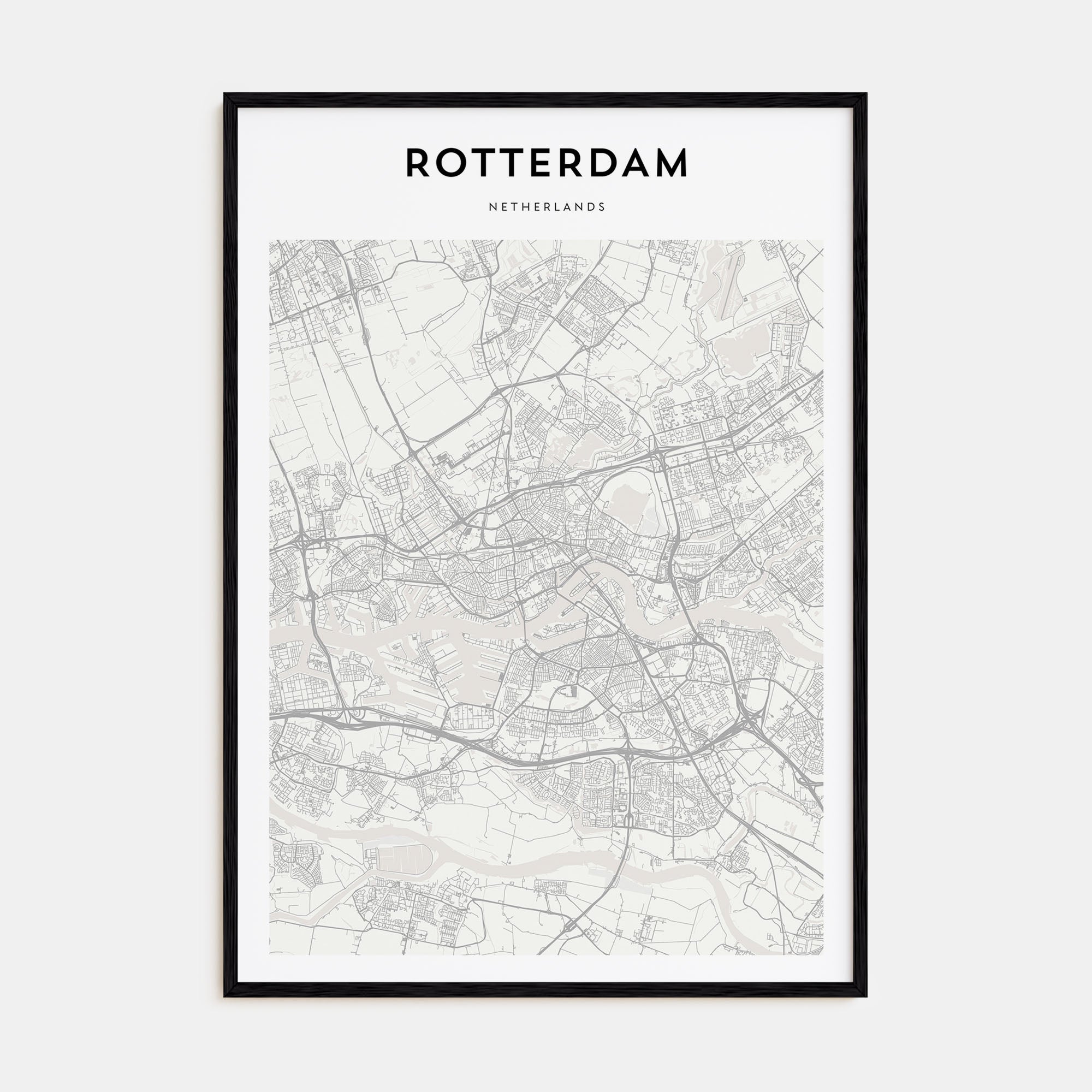Rotterdam Map Portrait Poster