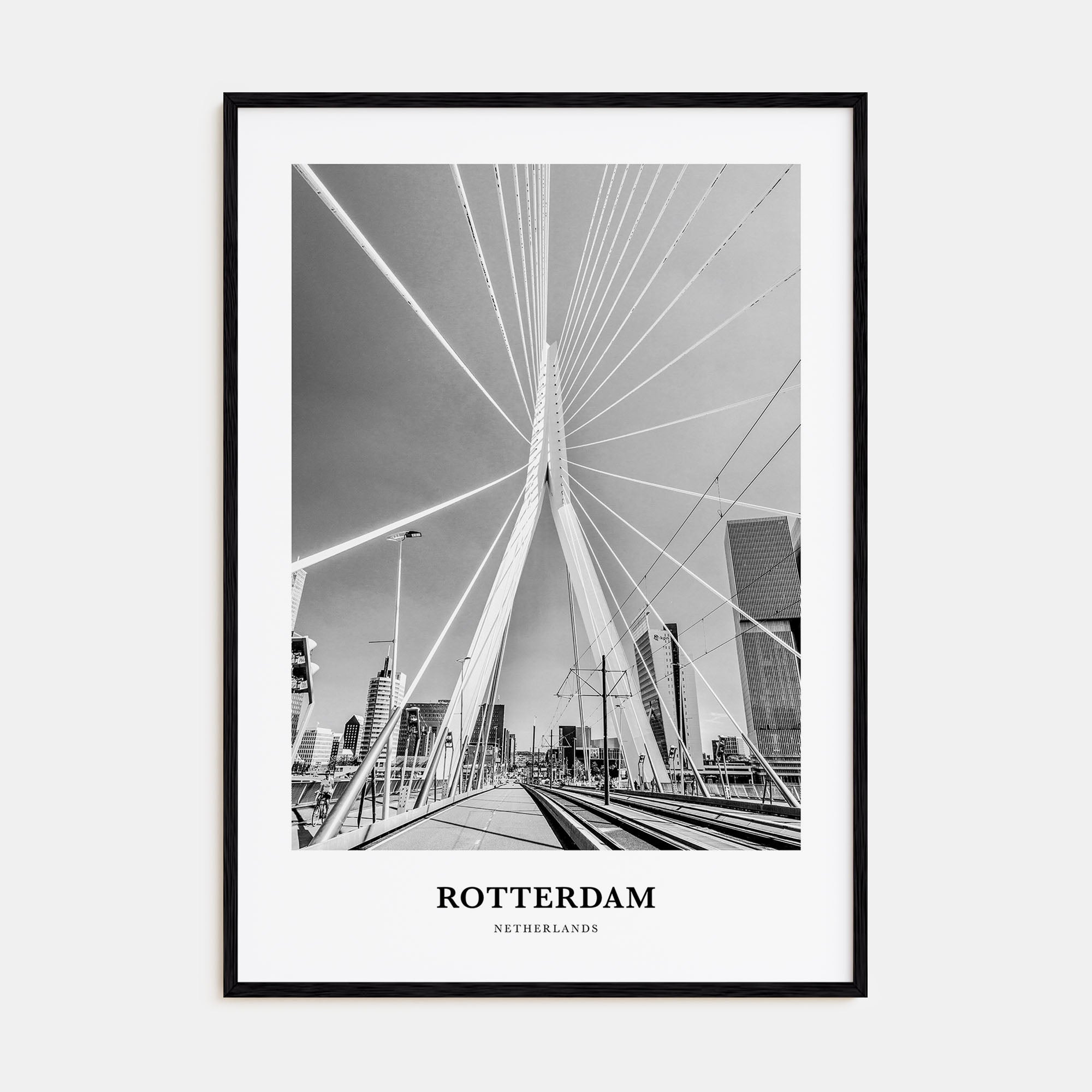 Rotterdam Portrait B&W No 1 Poster