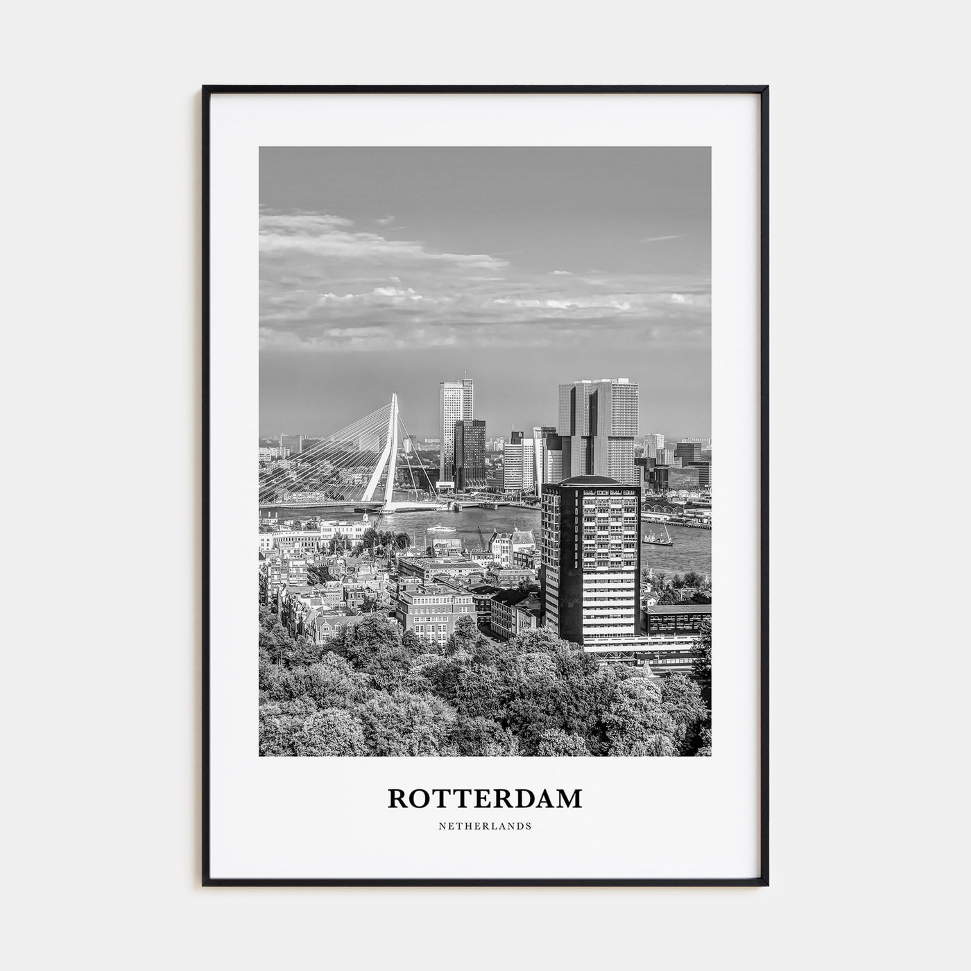 Rotterdam Portrait B&W No 2 Poster