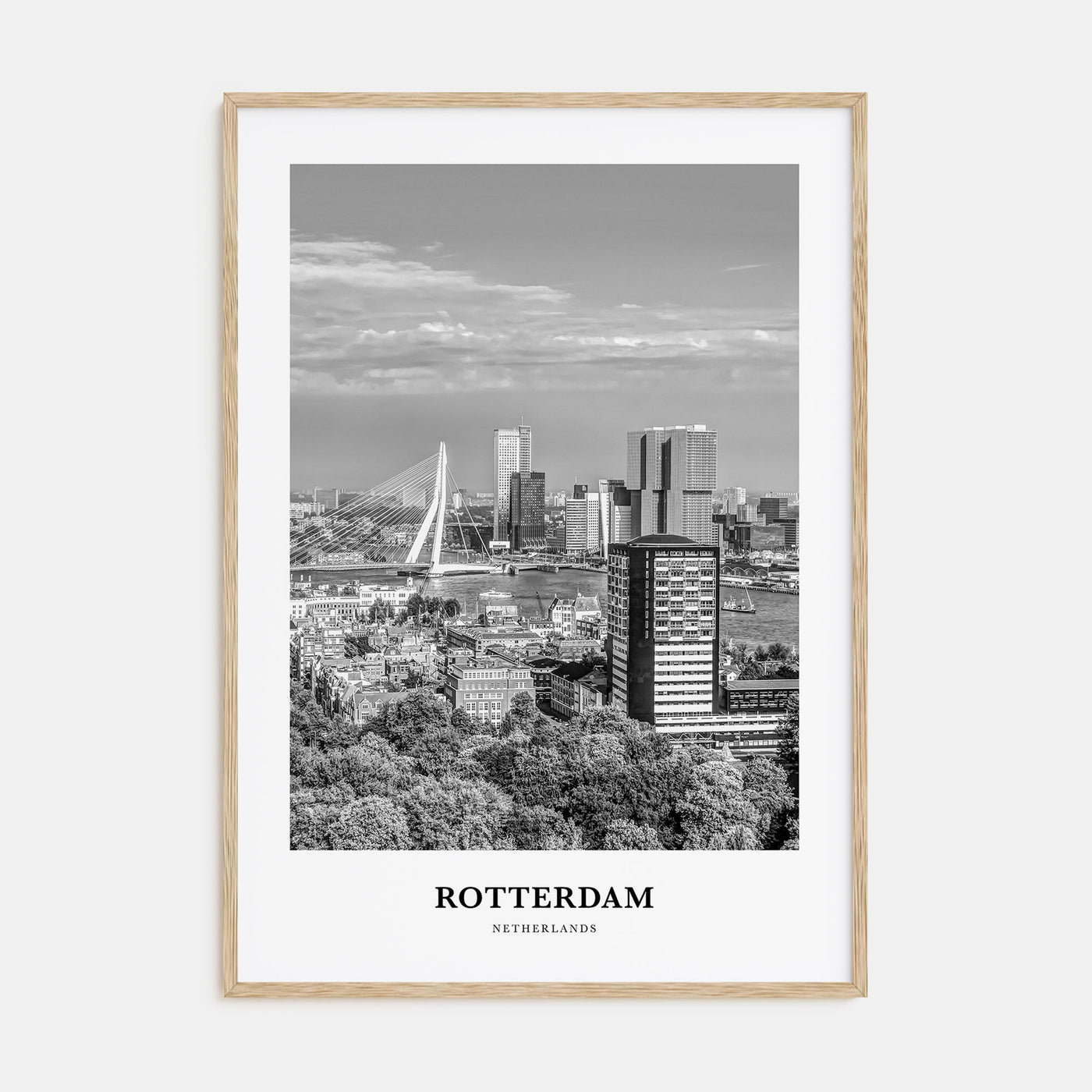 Rotterdam Portrait B&W No 2 Poster
