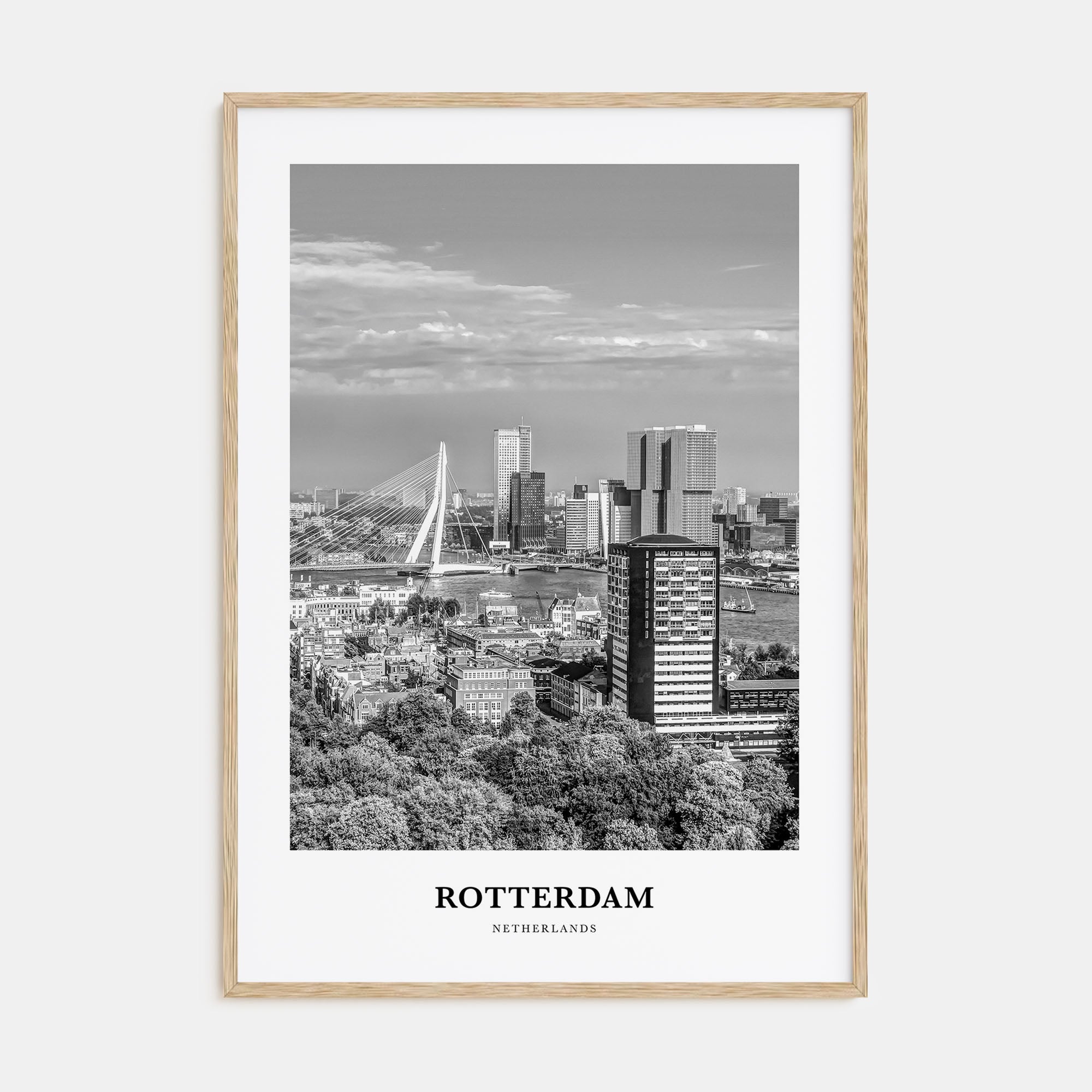 Rotterdam Portrait B&W No 2 Poster