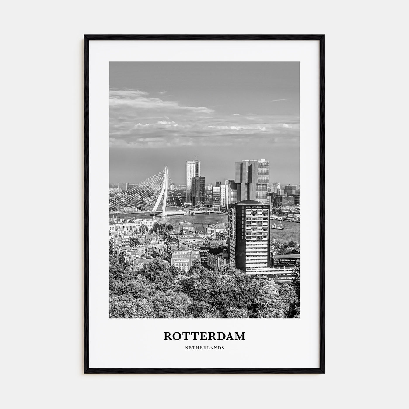 Rotterdam Portrait B&W No 2 Poster