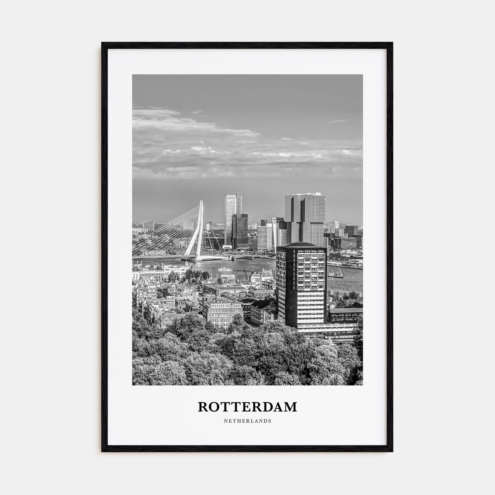 Rotterdam Portrait B&W No 2 Poster