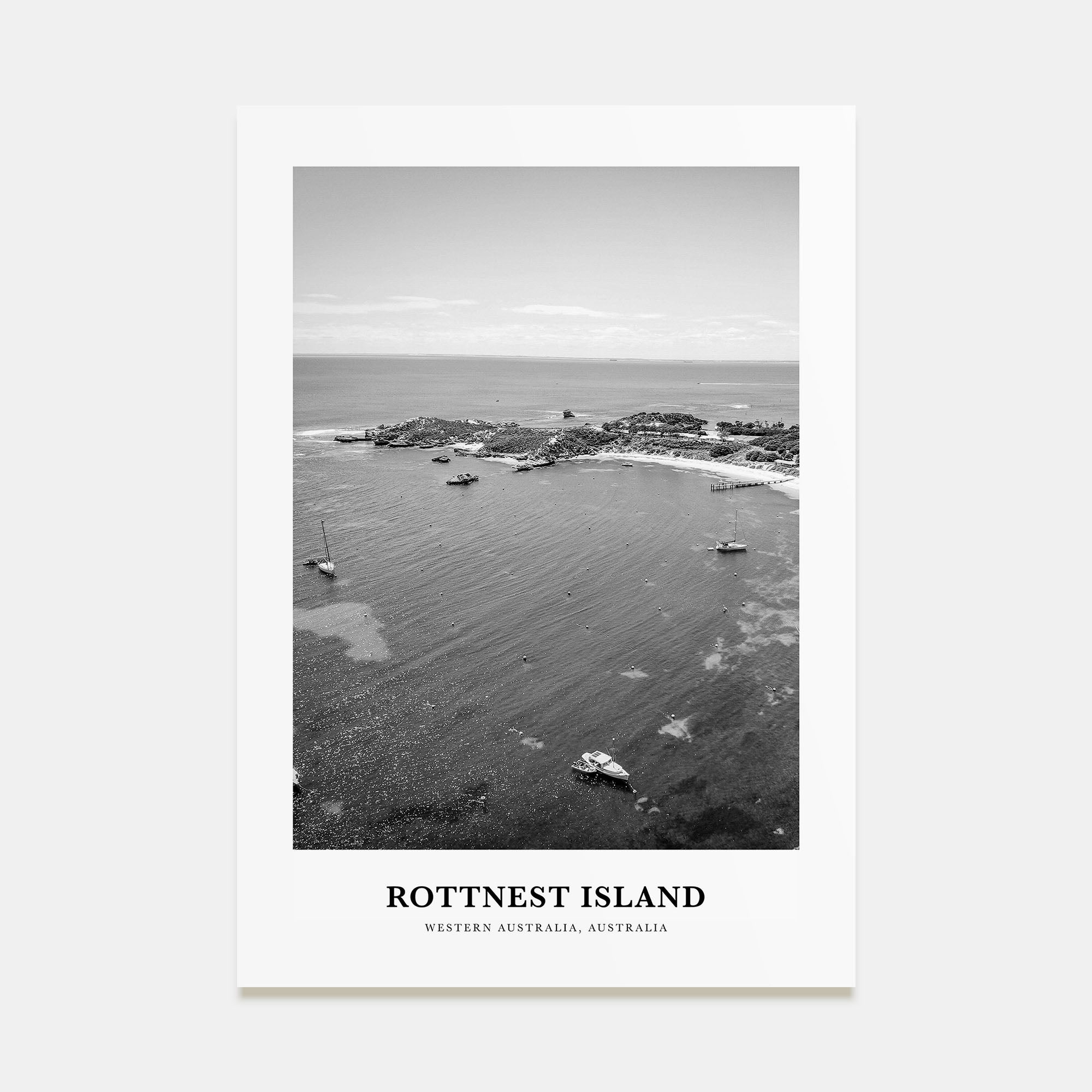 Rottnest Island Portrait B&W Poster
