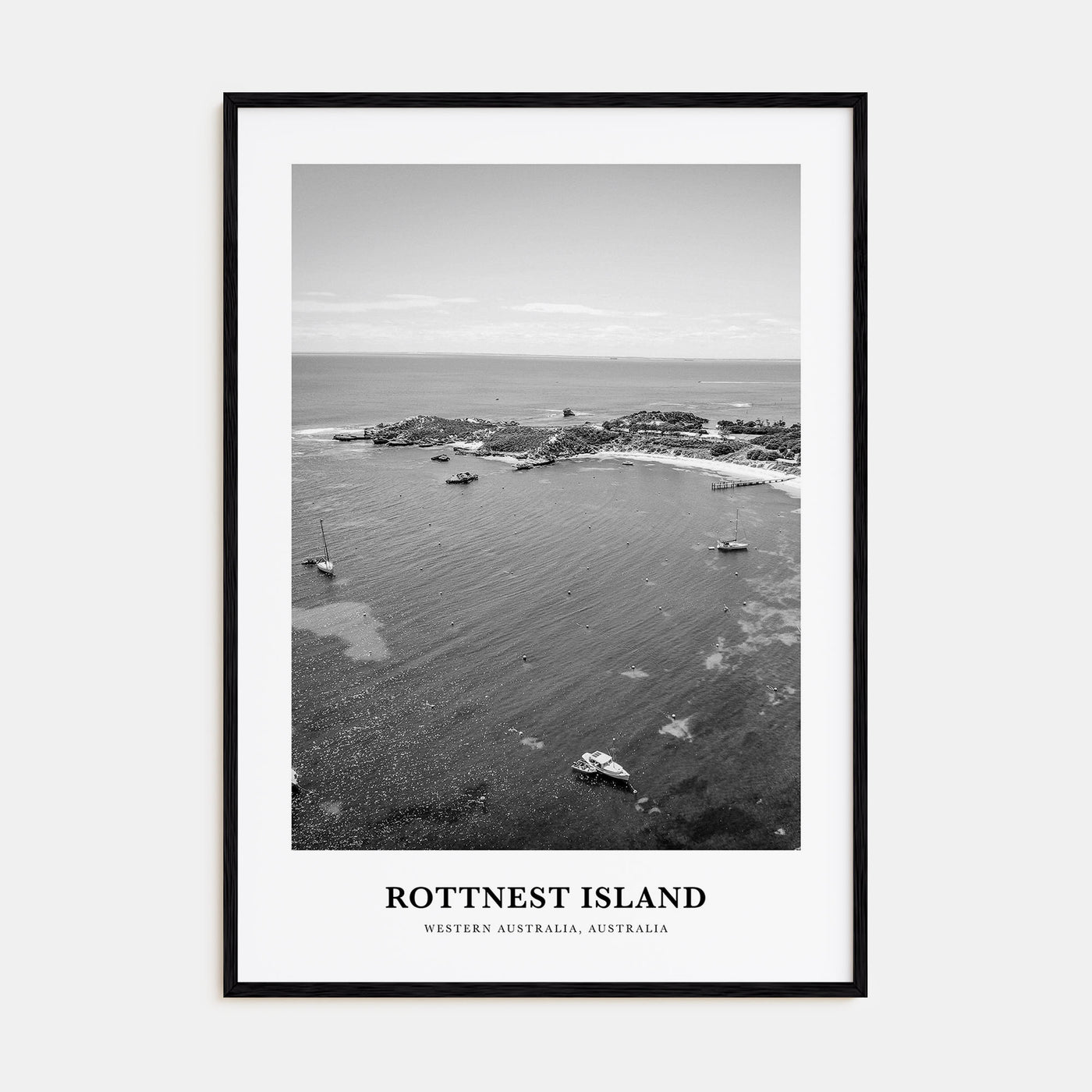 Rottnest Island Portrait B&W Poster
