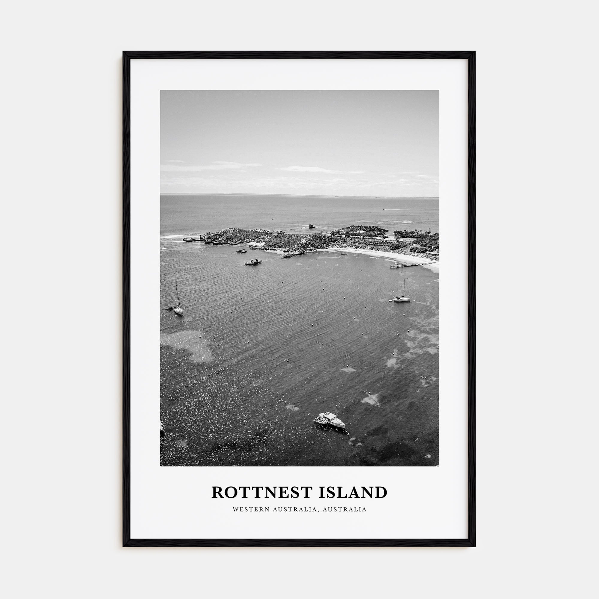 Rottnest Island Portrait B&W Poster