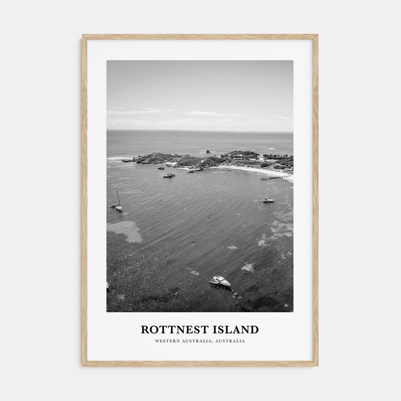Rottnest Island Portrait B&W Poster