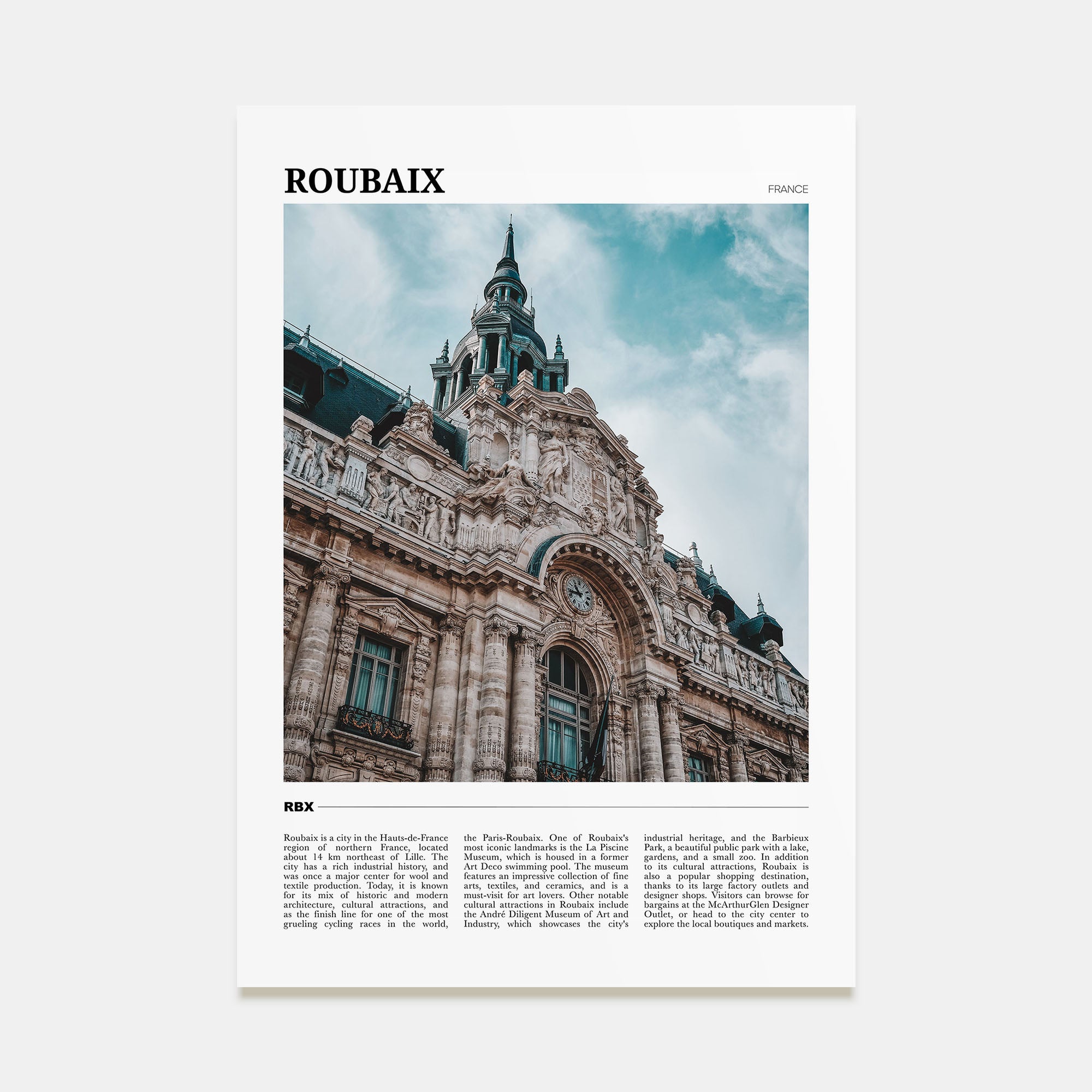 Roubaix Travel Color Poster