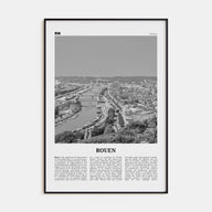 Rouen Travel B&W Poster