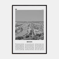 Rouen Travel B&W Poster