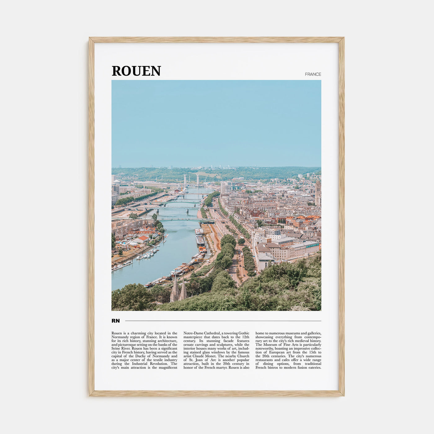 Rouen Travel Color Poster