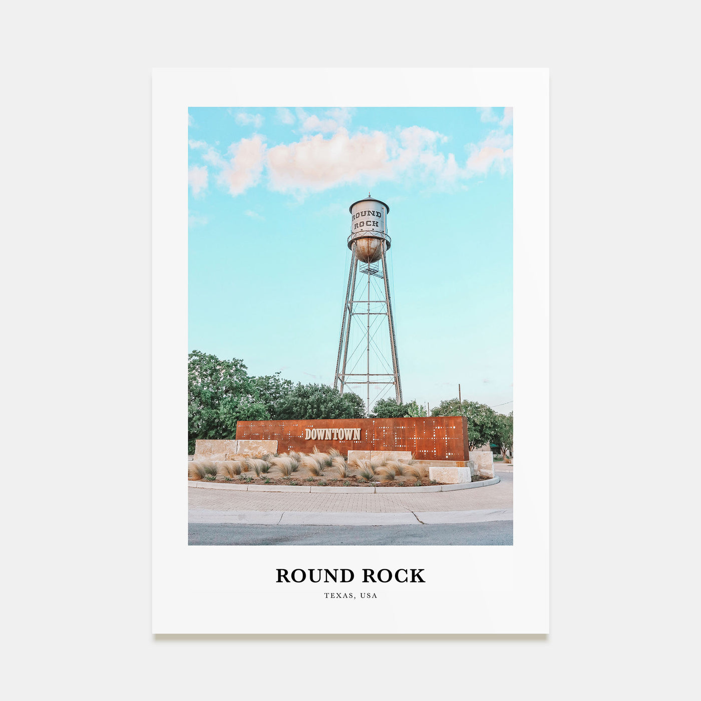 Round Rock Portrait Color Poster