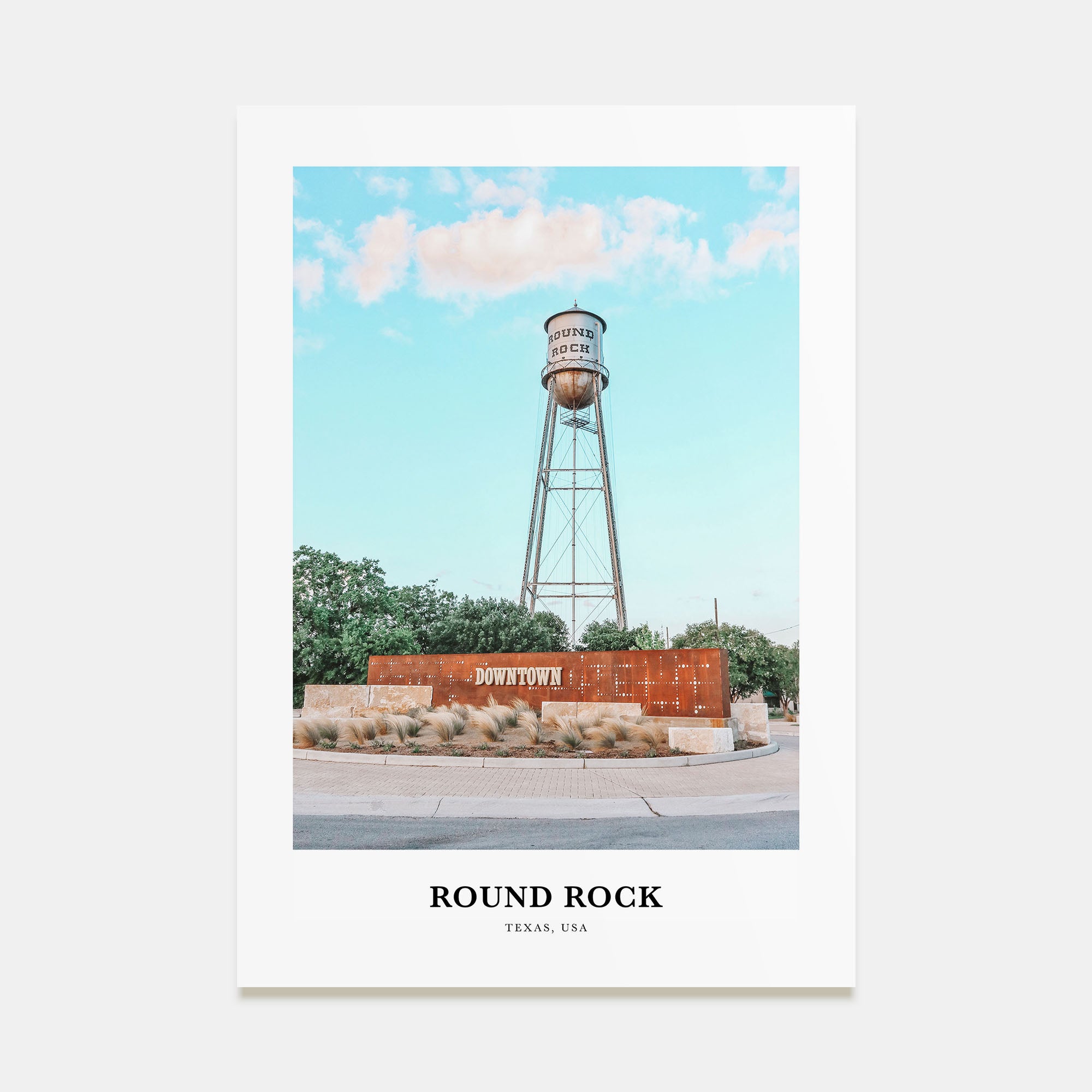 Round Rock Portrait Color Poster
