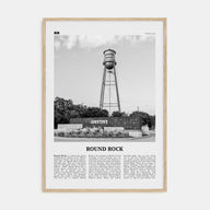 Round Rock Travel B&W Poster