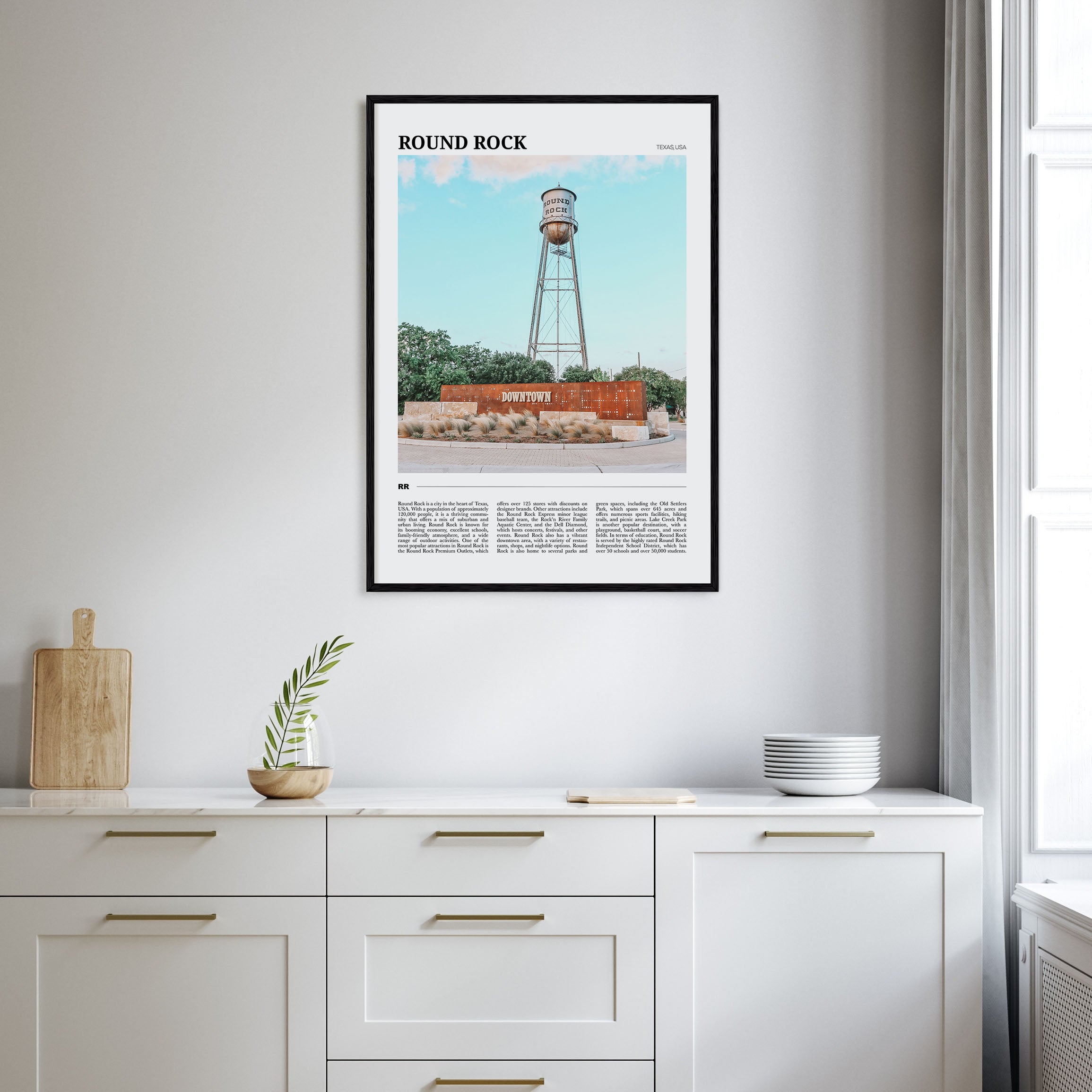 Round Rock Travel Color Poster