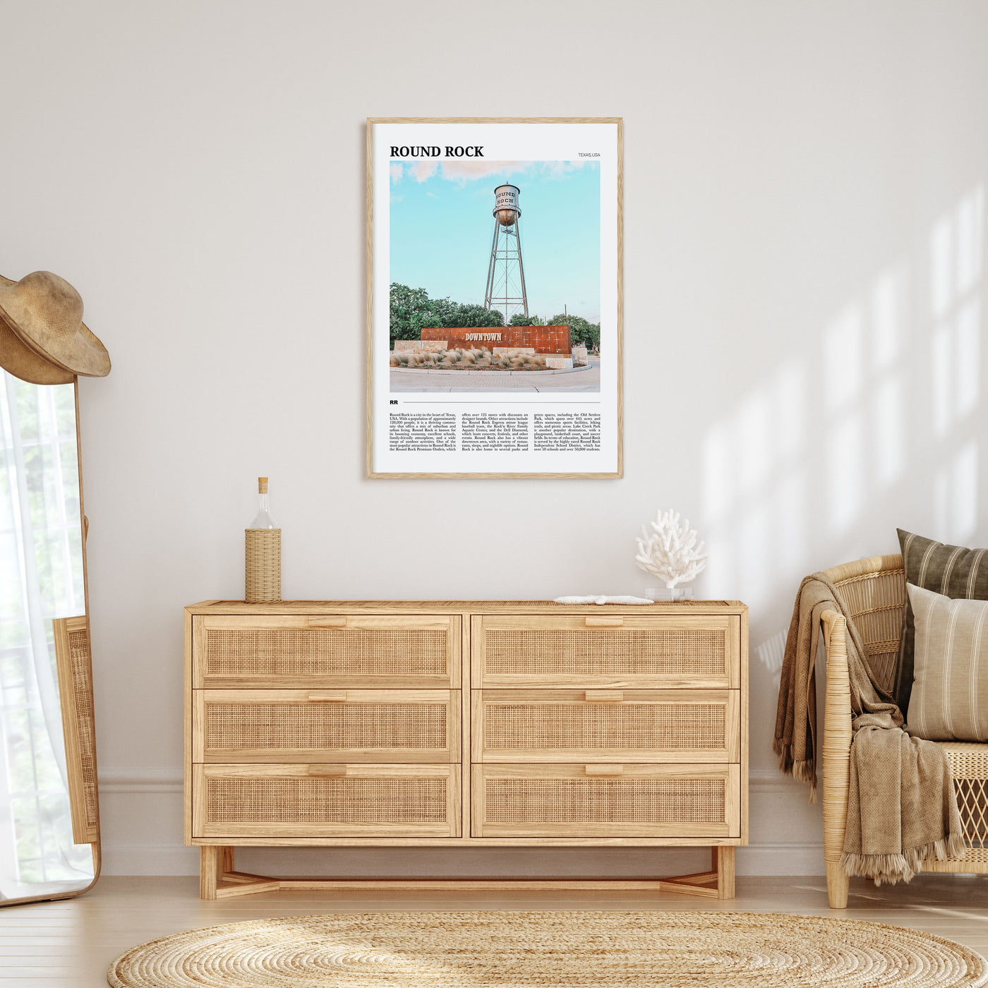 Round Rock Travel Color Poster